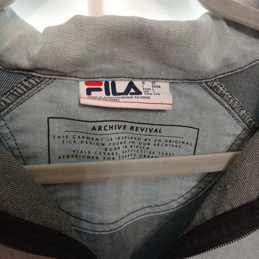 Fila - UO Pullover Doug Denim Jacket Mens Large - Archive Revival